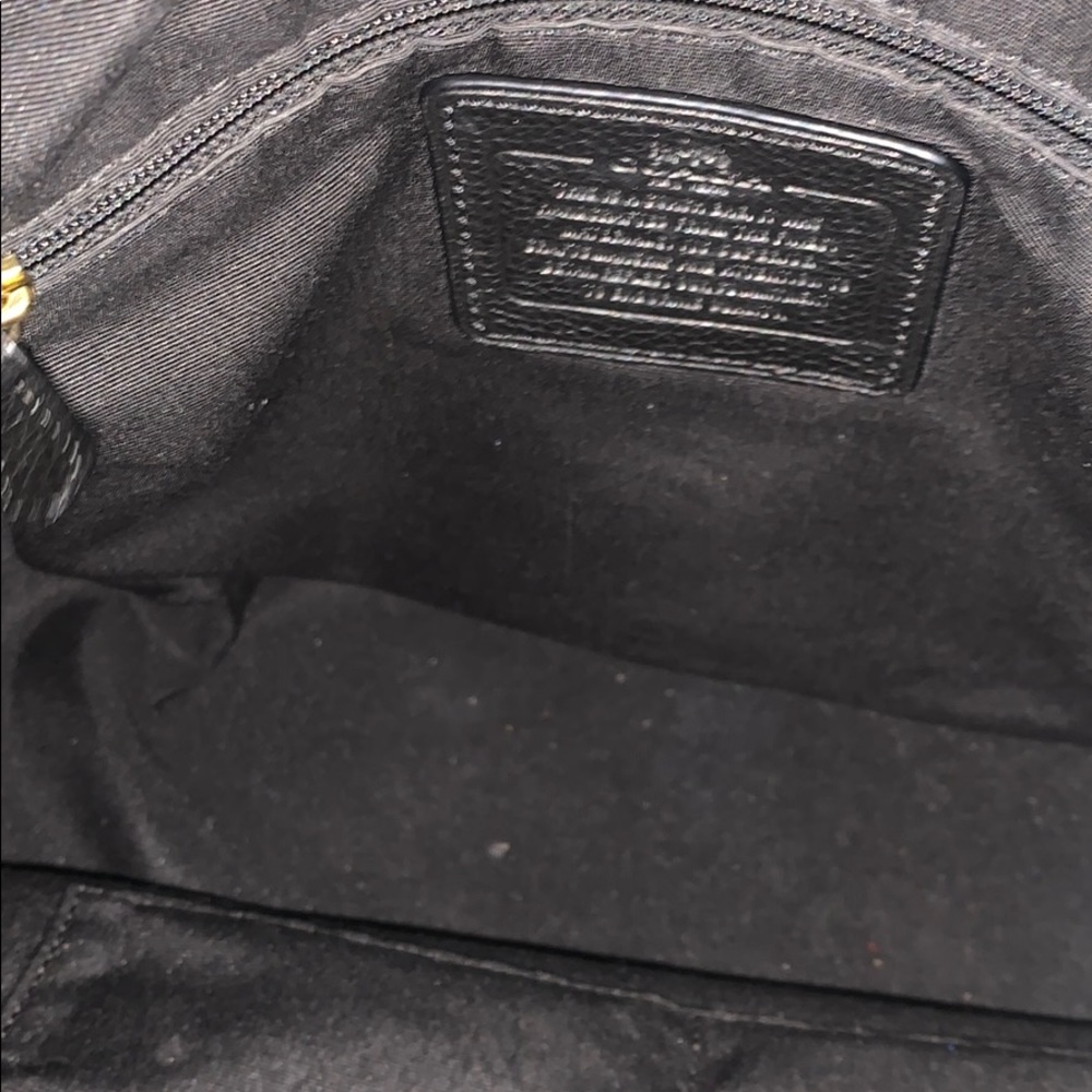 Leather black Coach shoulder bag w/ gold hardware! - Picture 8 of 8